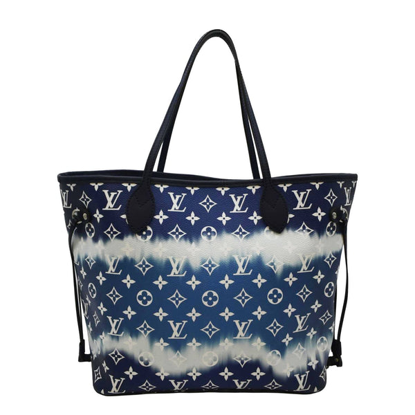 LOUIS VUITTON Neverfull MM Escale Monogram Canvas Shoulder Bag Blue