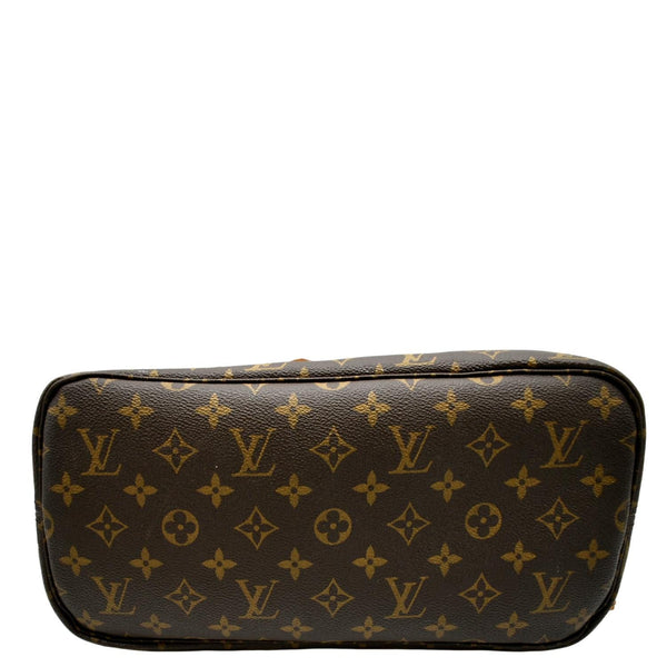 LOUIS VUITTON Neverfull MM Monogram Canvas Tote Bag Brown