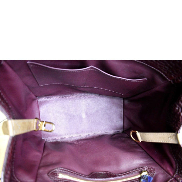 LOUIS VUITTON Majestueux Monogram Canvas Exotic Tote Bag Brown