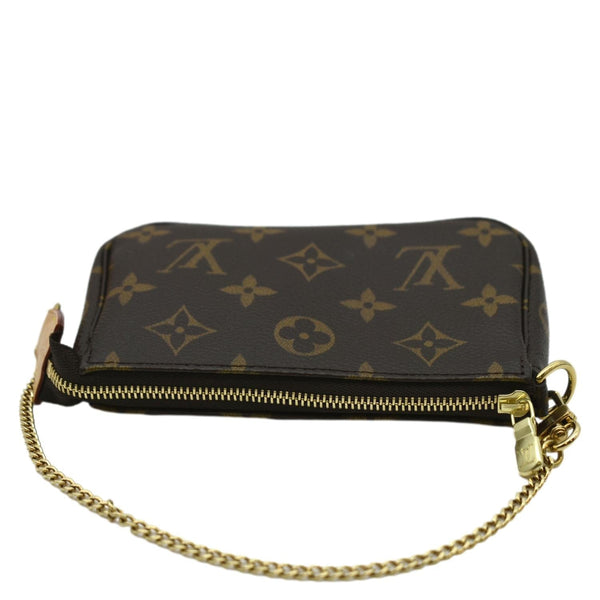 LOUIS VUITTON Mini Pochette Monogram Canvas Accessoires Pouch Brown