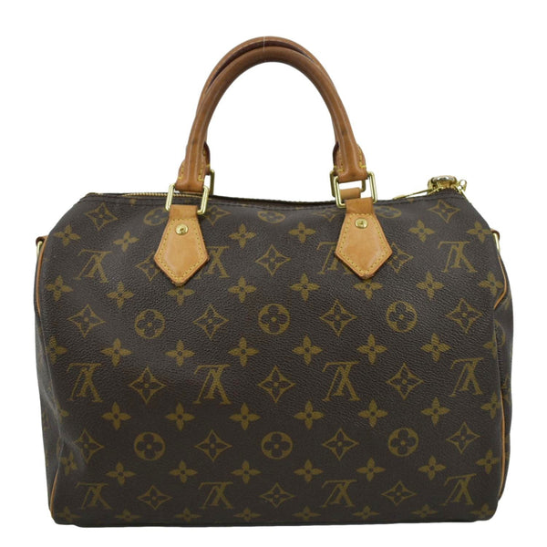 LOUIS VUITTON Speedy 30 Bandouliere Monogram Canvas Shoulder Bag Brown
