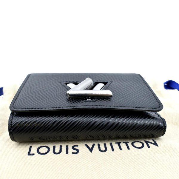 LOUIS VUITTON Twist Trifold Epi Leather Wallet Black
