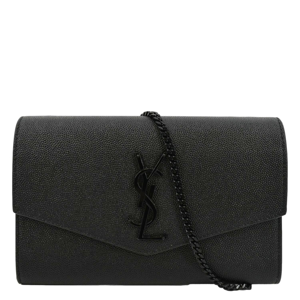 YVES SAINT LAURENT Uptown Gain De Poudre Embossed Leather Crossbody Ch
