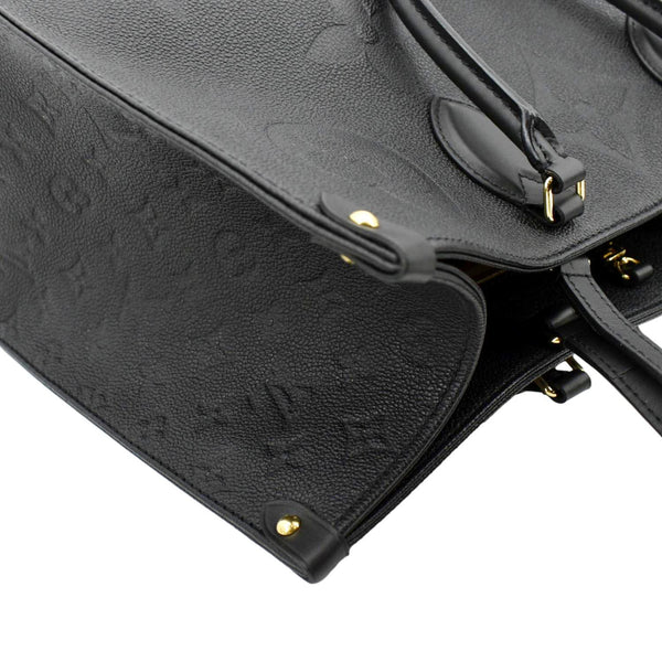 LOUIS VUITTON Onthego GM Monogram Empreinte Leather Tote Bag Black