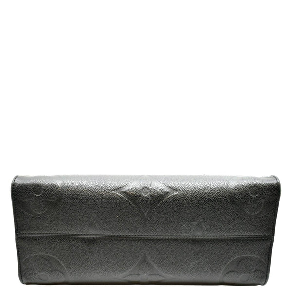LOUIS VUITTON Onthego MM Giant Monogram Empreinte Leather Tote Bag Black