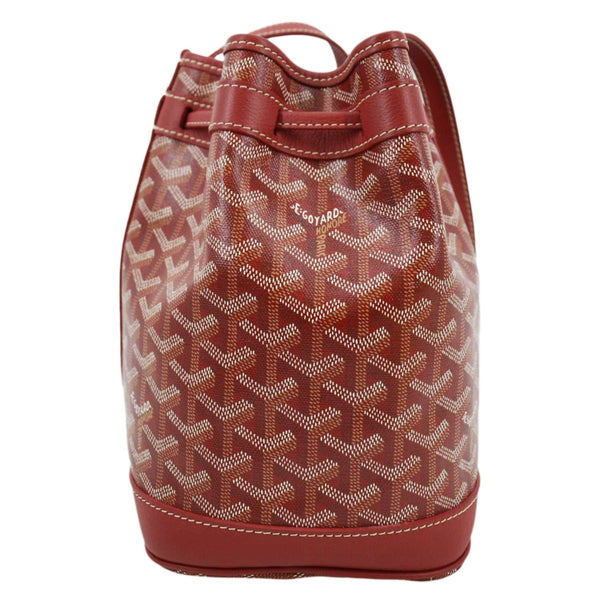 GOYARD Petit Flot Canvas Bucket Bag Red