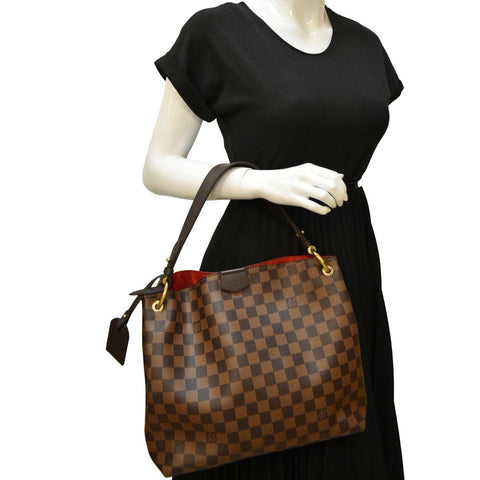 LOUIS VUITTON Graceful PM Damier Ebene Shoulder Bag Brown