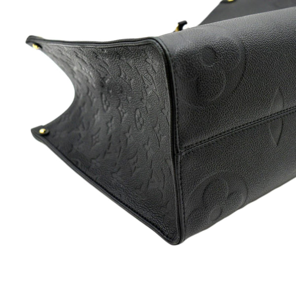 LOUIS VUITTON Onthego MM Giant Monogram Empreinte Leather Tote Bag Black