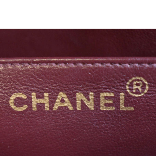 CHANEL Maxi Vintage Flap Quilted Leather Shoulder Bag Black