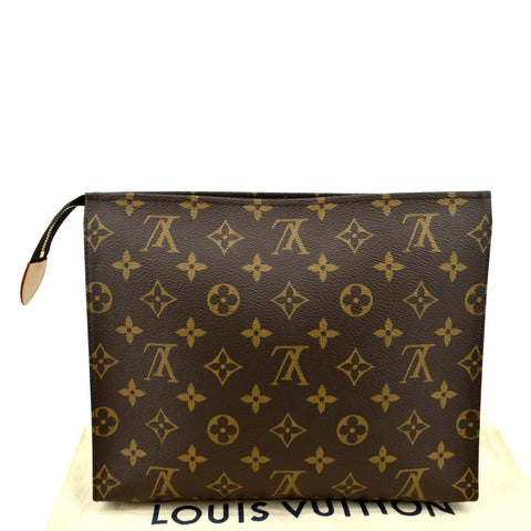 LOUIS VUITTON Toiletry 26 Monogram Canvas Cosmetic Pouch Brown