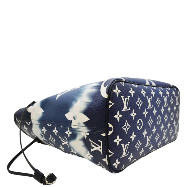 LOUIS VUITTON Neverfull MM Escale Monogram Canvas Shoulder Bag Blue