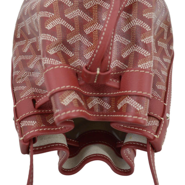 GOYARD Petit Flot Canvas Bucket Bag Red