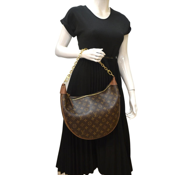 LOUIS VUITTON Loop Monogram Reverse Canvas Shoulder Bag Brown