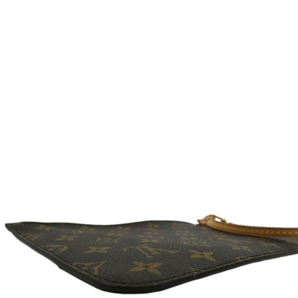 LOUIS VUITTON Neverfull Monogram Canvas Pochette Wristlet Pouch Cerise