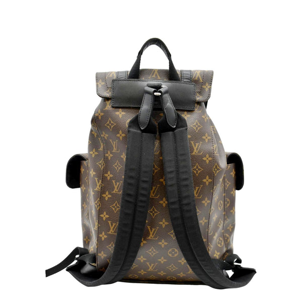 LOUIS VUITTON Christopher Monogram Macassar Canvas Backpack Bag Brown