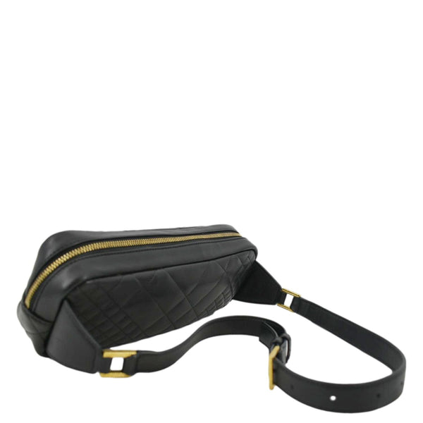 VERSACE Medusa Quilted Leather Belt Bag Black