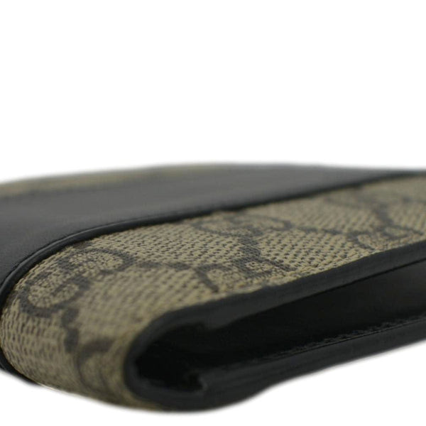 GUCCI GG Supreme Monogram Canvas Bifold Wallet Beige 451240