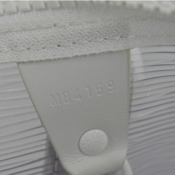 LOUIS VUITTON Wavy Keepall 50 Bandouliere Transparent Epi PVC Travel Bag White