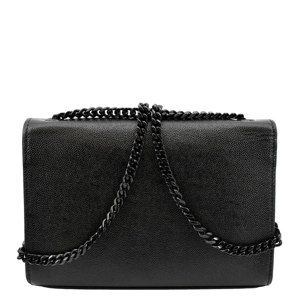 YVES SAINT LAURENT Kate Leather Chain Clutch Crossbody Bag Black