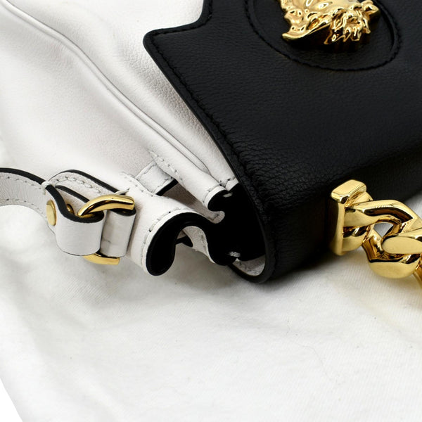 VERSACE La Medusa Leather Top Handle Shoulder Bag White