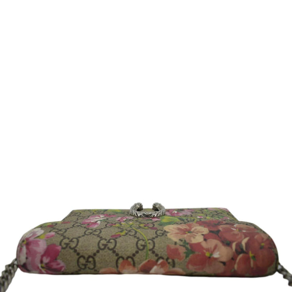 GUCCI Dionysus Blooms GG Supreme Crossbody Chain Wallet Pink 401231