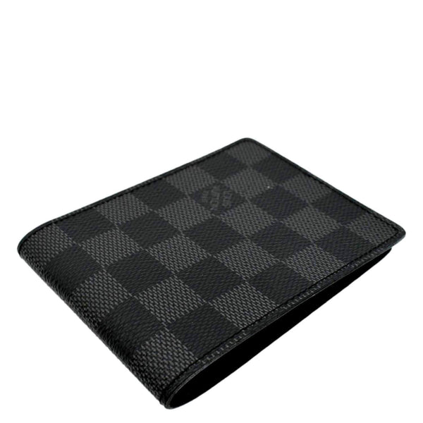 LOUIS VUITTON Damier Graphite Canvas Multiple Wallet Black