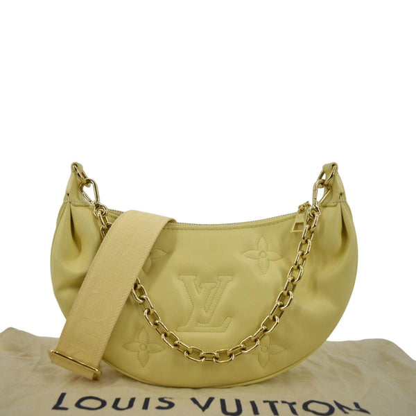 LOUIS VUITTON Over The Moon Bubblegram Calf Leather Crossbody Bag Banana Yellow