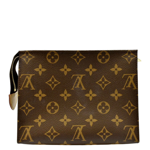 LOUIS VUITTON Toiletry 19 Monogram Canvas Cosmetics Pouch Brown