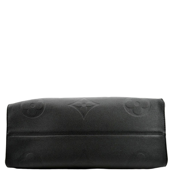 LOUIS VUITTON Onthego GM Monogram Empreinte Leather Tote Bag Black