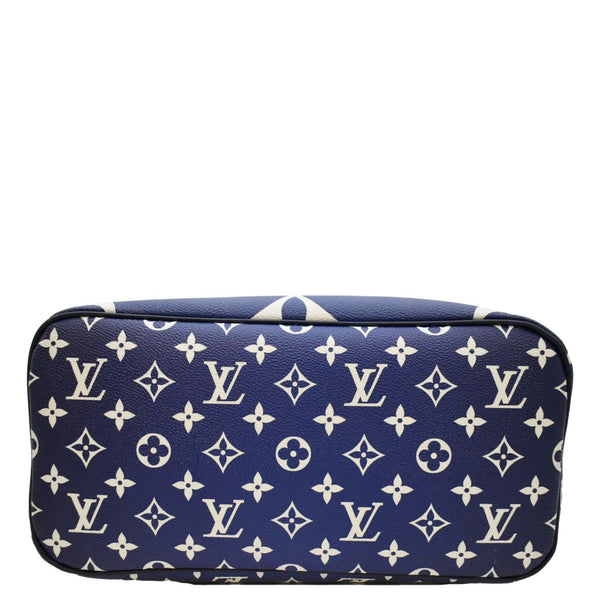 LOUIS VUITTON Neverfull MM Escale Monogram Canvas Shoulder Bag Blue