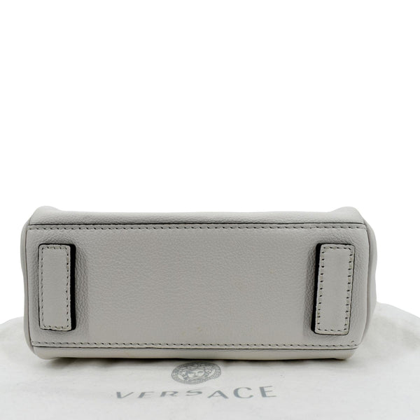 VERSACE La Medusa Leather Top Handle Shoulder Bag White