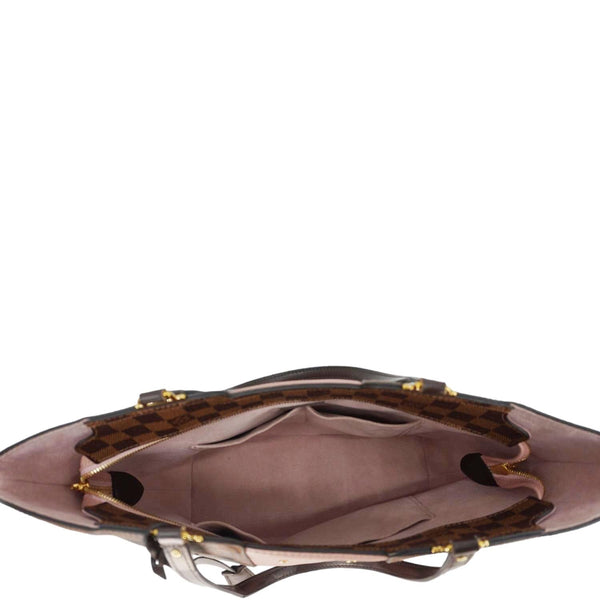 LOUIS VUITTON Jersey Damier Ebene Tote Shoulder Bag Pink