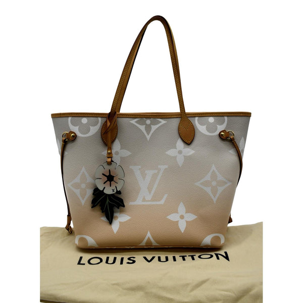 LOUIS VUITTON Neverfull MM By The Pool Monogram Giant Tote Bag Brume