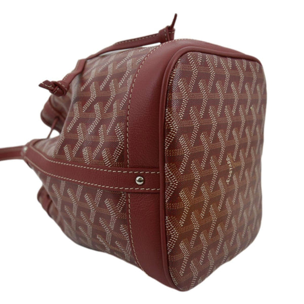 GOYARD Petit Flot Canvas Bucket Bag Red