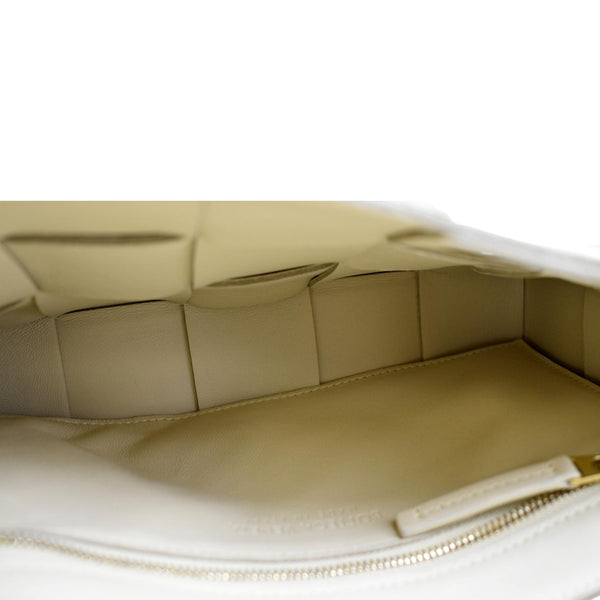BOTTEGA VENETA Cassette Intreccio Leather Crossbody Bag Beige