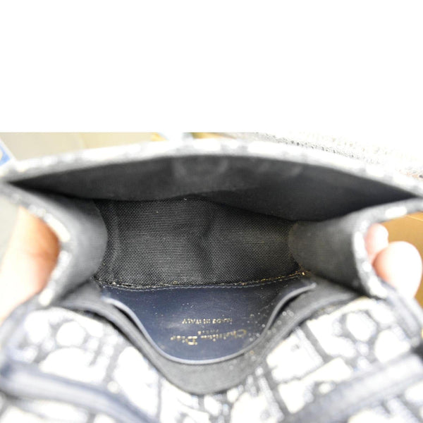 CHRISTIAN DIOR Montaigne Oblique Jacquard Pouch Navy Blue