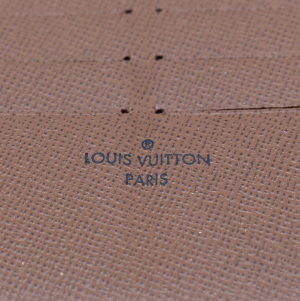 LOUIS VUITTON Zip Around Monogram Canvas Wallet Brown