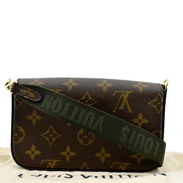 LOUIS VUITTON Felicie Strap & Go Pochette Monogram Canvas Shoulder Bag Brown
