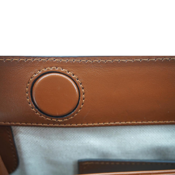 GUCCI Double G Small Matelasse Leather Shoulder Bag Brown 702200