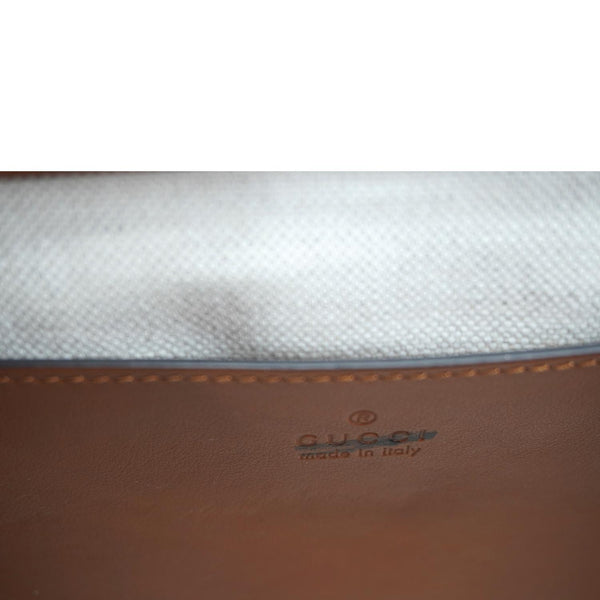 GUCCI Double G Small Matelasse Leather Shoulder Bag Brown 702200