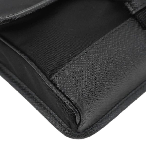 PRADA Re-Nylon Saffiano Smartphone Case Shoulder Bag Black