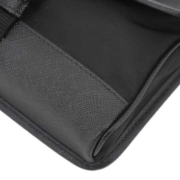 PRADA Re-Nylon Saffiano Smartphone Case Shoulder Bag Black