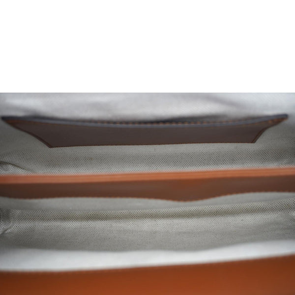 GUCCI Double G Small Matelasse Leather Shoulder Bag Brown 702200