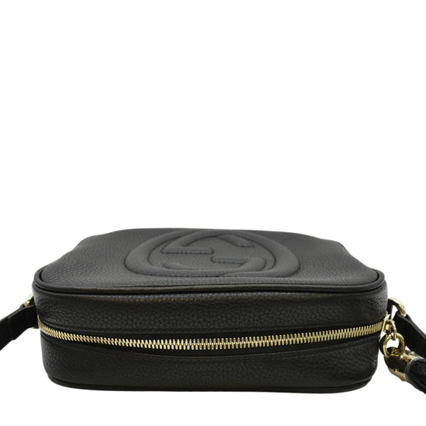 GUCCI Soho Disco Small Leather Crossbody Bag Black 308364
