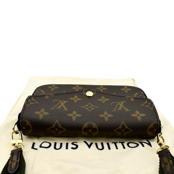 LOUIS VUITTON Felicie Strap & Go Pochette Monogram Canvas Shoulder Bag Brown