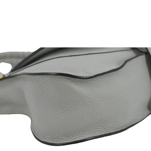 CHLOE Marcie Small Calfskin Leather Shoulder Bag Grey