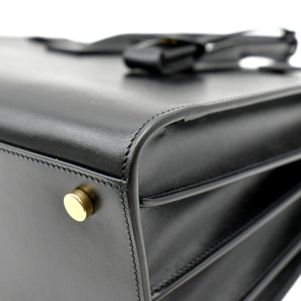 YVES SAINT LAURENT Sac de Jour Leather Satchel Shoulder Bag Black