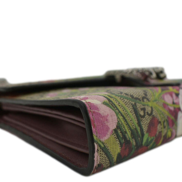 GUCCI Dionysus Blooms GG Supreme Crossbody Chain Wallet Pink 401231