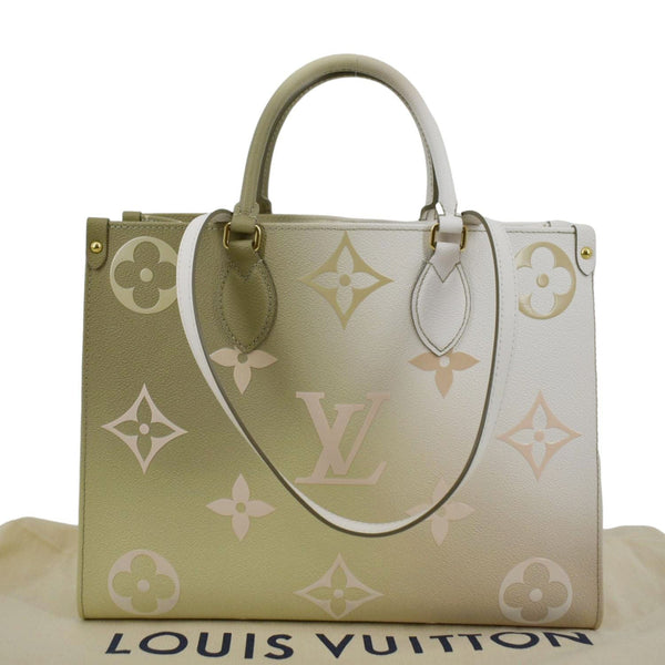 LOUIS VUITTON Onthego Spring City Giant Monogram Leather Shoulder Bag Bicolor
