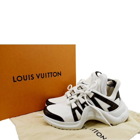 LOUIS VUITTON Archlight Monogram Canvas Sneakers White Size 39